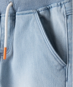 bermuda en denim avec ceinture en bord-cote garcon blanc chineD613201_2