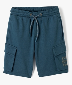 GEMO Short bébé garçon en maille piquée à taille élastiquée - LuluCastagnette. bleu standard