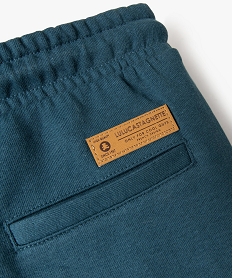 short bebe garcon en maille piquee a taille elastiquee - lulucastagnette. bleu shortsD614401_3