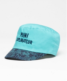 GEMO Casquette en toile brodé et imprimée bébé garçon Bleu
