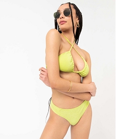 bas de maillot de bain femme forme culotte vert bas de maillots de bainD615601_3