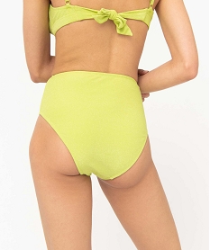 bas de maillot de bain femme forme culotte haute vert bas de maillots de bainD615701_2