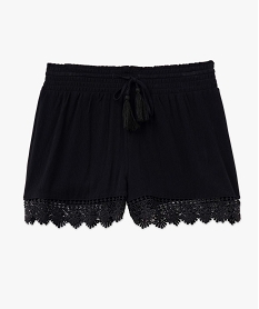 short de plage avec finitions brodees femme noir vetements de plageD616701_4