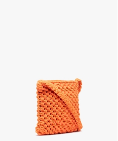 sac bandouliere femme en maille tressee orange sacs bandouliereD618001_2