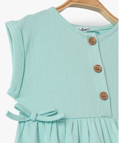 robe bebe fille avec haut boutonne et jupe large vert robesD619101_2