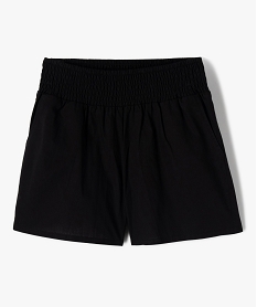 GEMO Short fille avec ceinture smockée noir standard