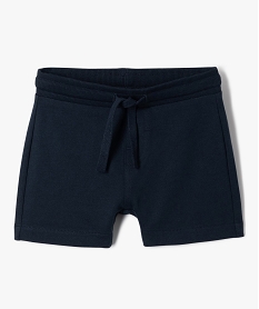 GEMO Short en maille avec ceinture bord-côte bébé garçon navy