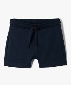 short en maille avec ceinture bord-cote bebe garcon bleu shortsD624301_1