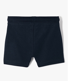 short en maille avec ceinture bord-cote bebe garcon bleu shortsD624301_3