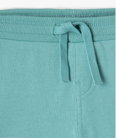 short en maille avec ceinture bord-cote bebe garcon bleu shortsD624401_2
