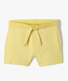 GEMO Short en maille avec ceinture bord-côte bébé garçon Jaune