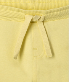 short bebe garcon en maille avec ceinture bord-cote jauneD624501_2