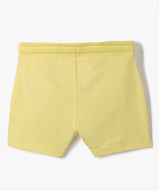 short en maille avec ceinture bord-cote bebe garcon jaune shortsD624501_3