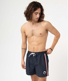 GEMO Short de bain homme look sportswear Bleu