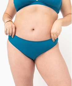 GEMO Bas de maillot de bain femme grande taille coupe classique bleu standard