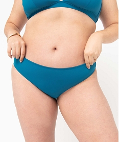 GEMO Bas de maillot de bain femme grande taille coupe classique Bleu