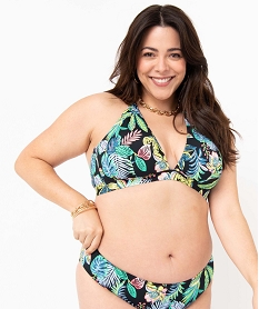 GEMO Haut de maillot de bain femme grande taille forme triangle Imprimé