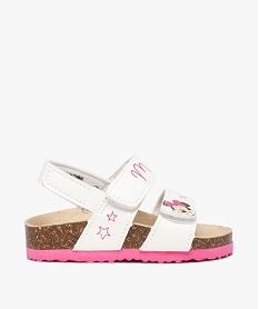 CHAUSSURE PLAT NOIR NU-PIED BLANC/FUSCHIA:30111120044-Synthetique/Textile/Elastomere/Textile/