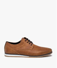 derbies garcon unis a semelle bicolore brunD637101_1