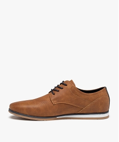 derbies garcon unis a semelle bicolore brun chaussures bassesD637101_3