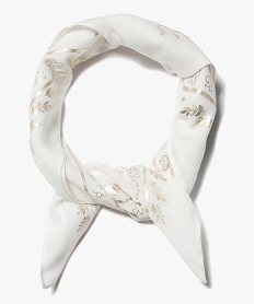 foulard fille avec motifs fleuris scintillants - lulucastagnette blanc standard foulards echarpes et gantsD638301_2