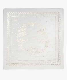 foulard fille avec motifs fleuris scintillants - lulucastagnette blanc standard foulards echarpes et gantsD638301_3