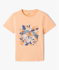 tee-shirt garcon a motif anime sur l’avant orange tee-shirtsD638401_2