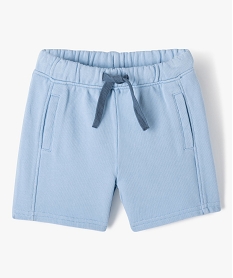 bermuda bebe garcon en maille unie a taille elastiquee bleu shortsD639901_1