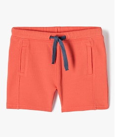 bermuda bebe garcon en maille unie a taille elastiquee rouge shortsD640001_1