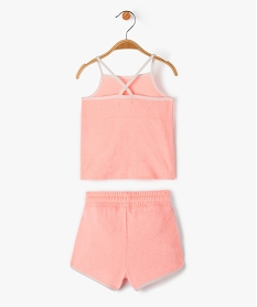 ensemble bebe fille 2 pieces   short debardeur en eponge rose shortsD640501_3