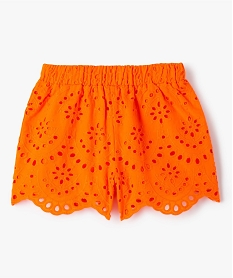 short fille en broderie anglaise orange shortsD641201_1