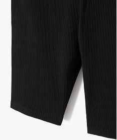 short fille cycliste en maille cotelee noir standard shortsD641501_2