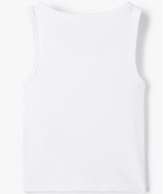 debardeur en maille cotelee coupe courte fille blanc standard debardeursD642701_3