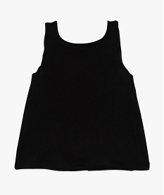debardeur en maille cotelee coupe courte fille noir standard debardeursD642801_2