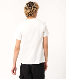 tee-shirt homme imprime a manches courtes blanc tee-shirtsD643301_3