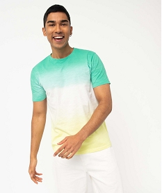 tee-shirt homme a manches courtes tie-and-dye coloris unique vert tee-shirtsD643501_2