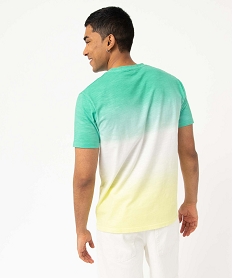 tee-shirt homme a manches courtes tie-and-dye coloris unique vert tee-shirtsD643501_3