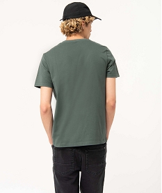 tee-shirt homme droit petit motif en coton recycle vert tee-shirtsD644801_3