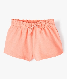 short avec taille elastique froncee bebe fille orange shortsD645101_1