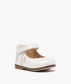 babies premiers pas bebe fille dessus cuir uni – na! blanc ballerines et babiesD647501_2