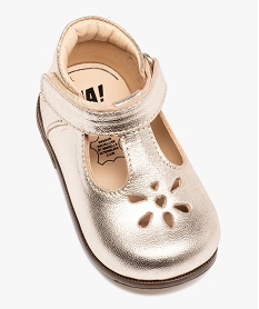 babies premiers pas bebe fille dessus cuir uni – na! jaune ballerines et babiesD647601_4