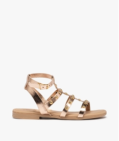 CHAUSSURE PLAT MARRON CLAIR SANS GENRE ROSE NACRE:30143310318-Synthetique/Synthetique/Elastomere/Synthetique/