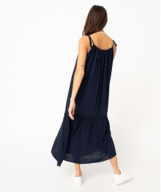 robe femme longue avec fines bretelles a nouer bleuD648901_3