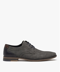 GEMO Derbies homme en suédine unie gris standard