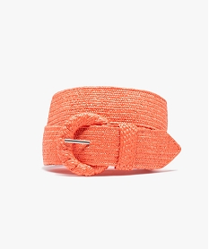 ceinture femme fantaisie en elastique tresse orange standardD651001_1