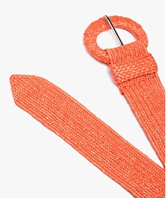 ceinture femme fantaisie en elastique tresse orange standardD651001_2