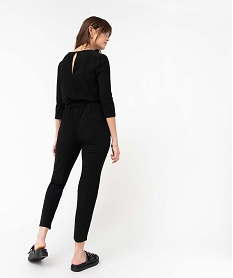 combinaison pantalon femme avec haut cache-coeur noir combinaisons pantalonD651601_3