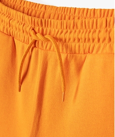 short fille en maille avec ceinture elastique orange shortsD652601_2