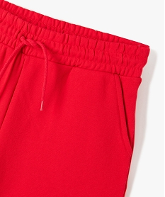 short fille en maille avec ceinture elastique rouge shortsD652701_2