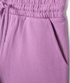 short fille en maille avec ceinture elastique violet shortsD652801_2